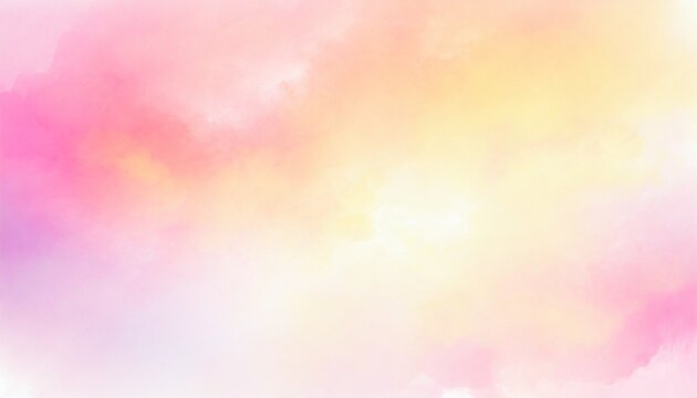 purple magenta pink peach coral orange yellow beige white abstract watercolor art background light pastel pale soft design template mother s day valentine birthday romantic sky colorful clouds © Enzo