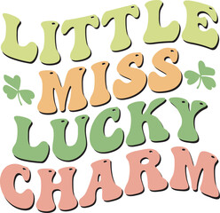 Little miss lucky charm t-shirt design