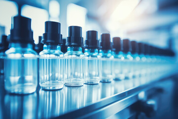 The precision and technology of a pharmaceutical machine producing glass bottles, highlighting innovation in medical manufacturing.