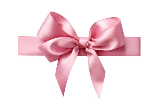 recommend clip art: Pink silky ribbon with bow isolated.