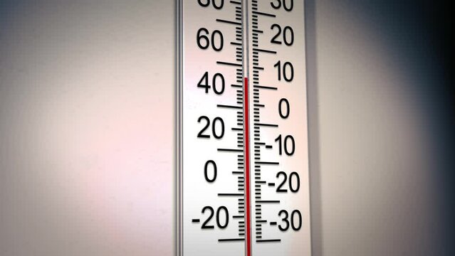 Thermometer with level at 45 degrees
