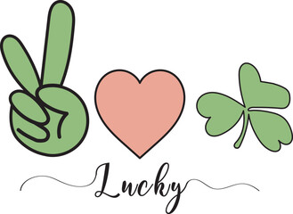 Love lucky t-shirt design