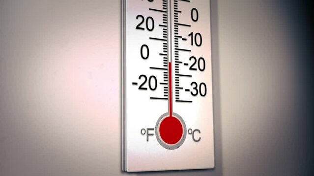 Thermometer with level at -5 degrees