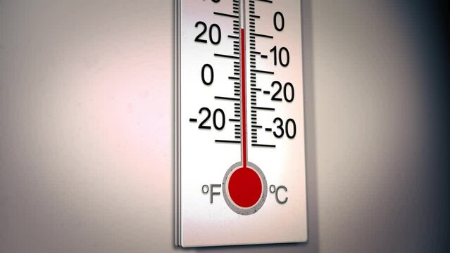 Thermometer with level at 25 degrees