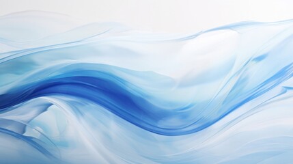 Fototapeta premium A painting of blue waves on a white background