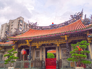 Bangka Lungshan Temple in Wanhua District Taipei, Taiwan.