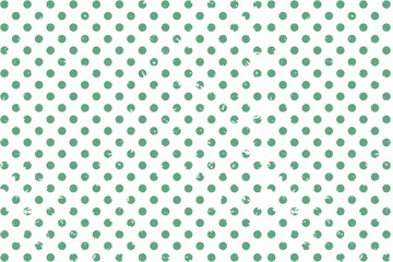 seamless green polka dots pattern
