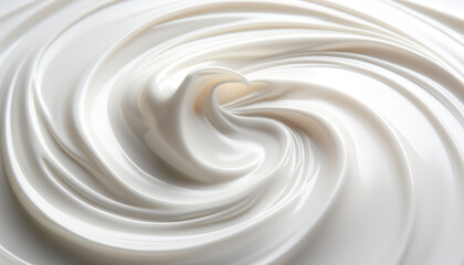 texture of white cream close-up. macro smear of cream.