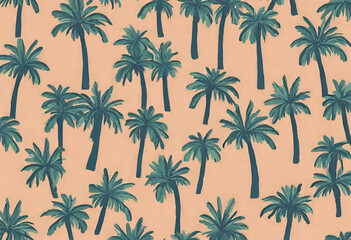 Palm tree background, several coconut trees, palm trees, summer, large background