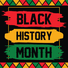 Black History Month Background Poster Unique Design