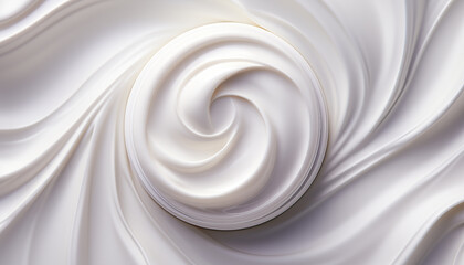 texture of white cream close-up. macro smear of cream.