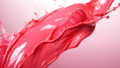 red splashes on a pink background.