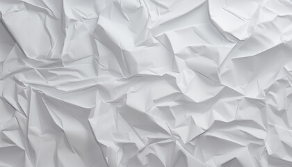 Obraz premium texture of crumpled white paper. Glued white paper poster texture background