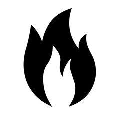 Fire sign. Fire flame icon isolated on white background. Vector illustration