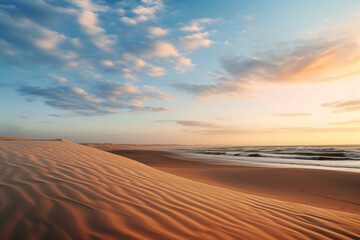 Fototapeta na wymiar Panoramic landscape of dune system on the beach