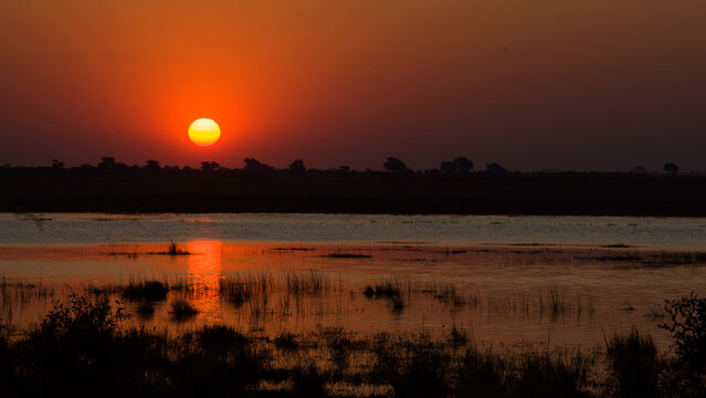 Sunset on the Chobe