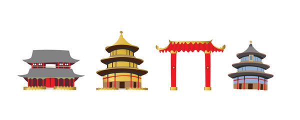 cute Chinese New Year banner with lantern,dragon.Editable vector illustration for kid design