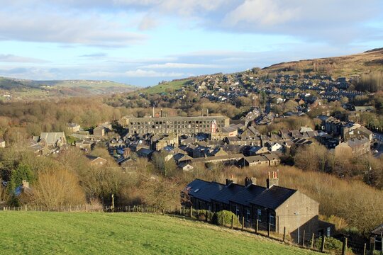 Marsden, West Yorkshire, from the west.