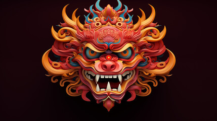 chinese new year dragon head