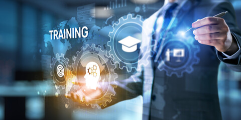 Training Online Education Webinar Personal Development Motivation E-learning Business concept on...