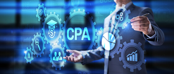 CPA Certified public accountant auditor. Business finance accounting audit concept.