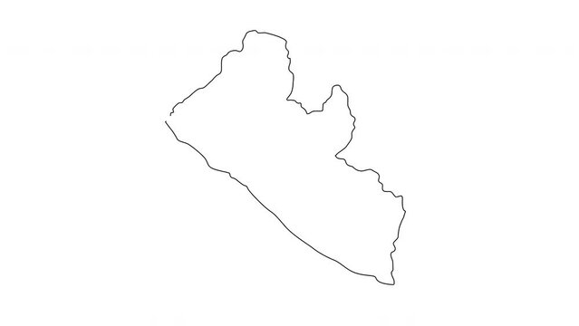 Animated sketch of Liberia map icon