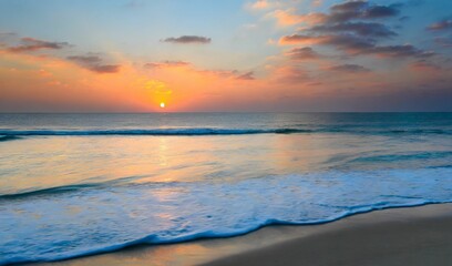 Naklejka na ściany i meble sunrise on the beach