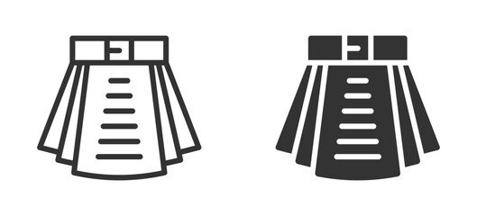 Kilt icon isolated on a white background. Vector illustration