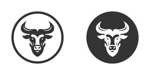 Bull head icon. Vector illustration