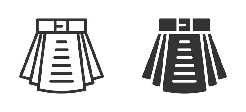 Kilt icon isolated on a white background. Vector illustration