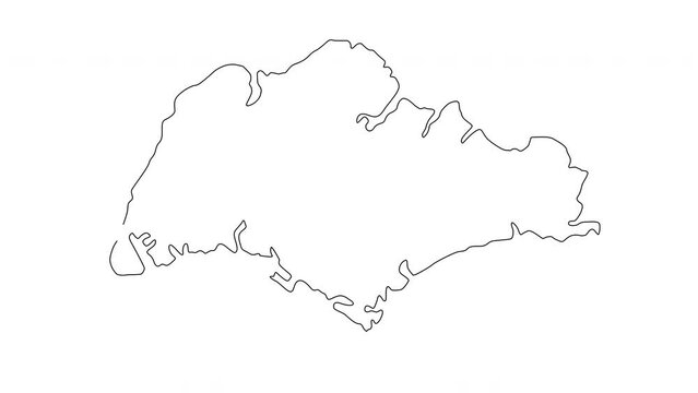 animated sketch of Singapore map icon