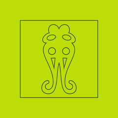 Vintage ornate linear ornaments in Kazakh traditional style. Asian floral designs. Abstract Asian elements of the national pattern of the ancient nomads of the Kyrgyz, Mongols, Kazakhs, Tatars.