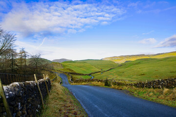 Winter sunburst above Scaleber Foss, Yorkshire Dales.