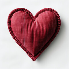 embroidered heart icon on isolated transparent background png