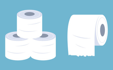Toilet paper hygiene clean product concept. Vector flat graphic design illustration