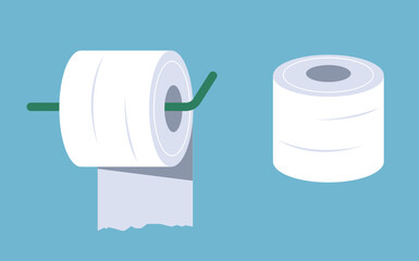 Toilet paper hygiene clean product concept. Vector flat graphic design illustration