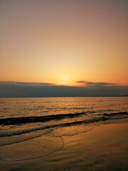 Sunset on Japanese beach