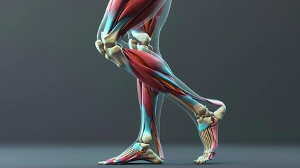 Conceptual anatomy healthy skinless human body muscle system - obrazy, fototapety, plakaty