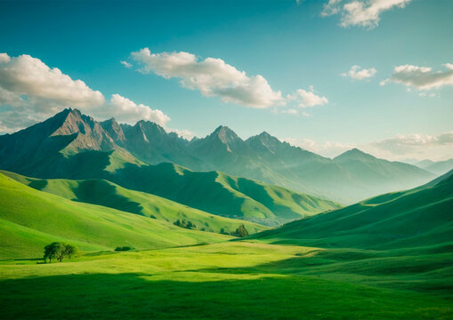 Green Mountains: Majestic Valley Landscape