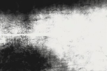 Grunge background of black and white. Abstract illustration texture of cracks, chips, dot. Dirty monochrome pattern of the old worn surface.