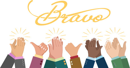 Bravo ovation cartoon illustration