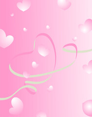 Pink background,Valentine's day and mother's day. Cute love sale banner or greeting card
