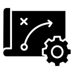 Strategy Map Icon Element For Design