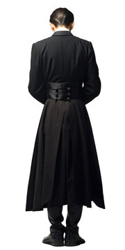 Man Bowing in a Formal Attire - Respectful and Dignified. Isolated on a Transparent Background. Cutout PNG.