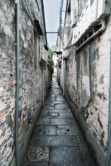 narrow street in the old Chinese town
