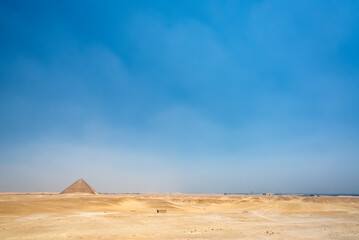 Wide angle view of the Red Pyramid and the Bent Pyramid at Dahshur, Egypt