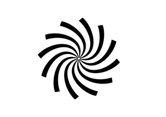 black spiral, propeller, swirl, ornament, symbol, graphic, design, symmetry, graphics,