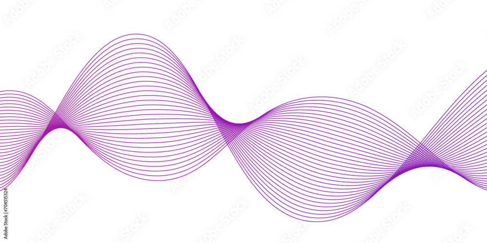 Wall mural wave line pattern technology gradient,abstract wavy stripes on a white background isolated.abstract 