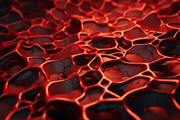 Abstract of red blood cells - obrazy, fototapety, plakaty
