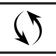 Repeat icon vector. Refresh icon sign symbol vector. Reload arrow vector icon illustration isolated on white background